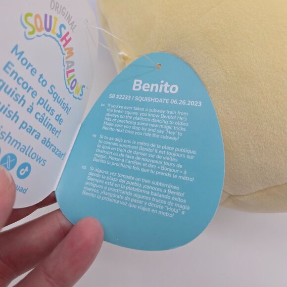 Squishmallows 8" Benito the Blueberry Dessert Cow Stuffed Plush Farm 2023 - Picture 5 of 9